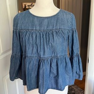 Madewell Chambray Top Size Small
